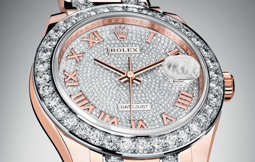 Everose Gold Hands Rolex Pearlmaster Replica Watches
