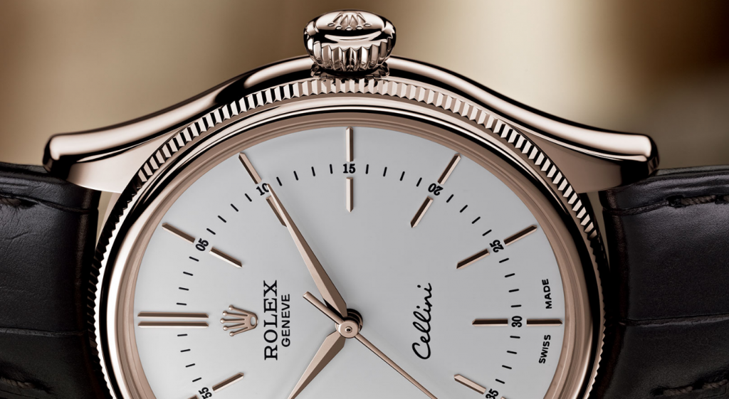 18K Everose Gold Case Rolex Cellini Time 50505 Replica Watches