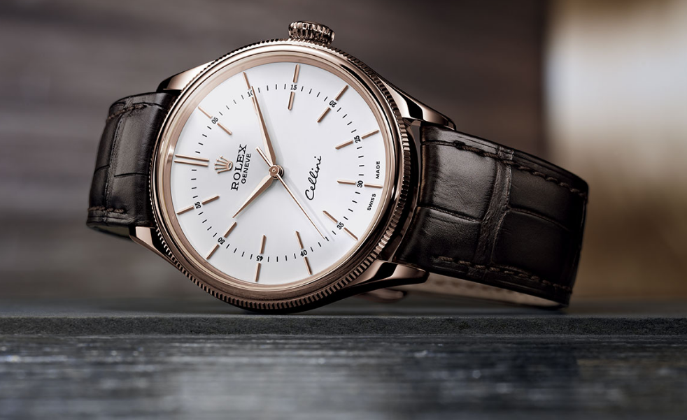Brown Strap  Rolex Cellini Time 50505 Replica Watches