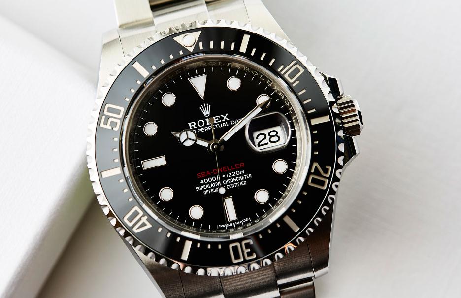 The water resistant fake watches have black dials.