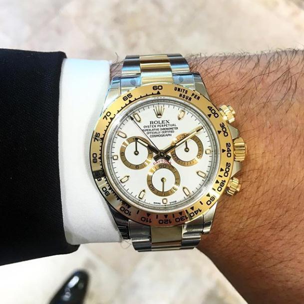 The male copy watches have white dials.