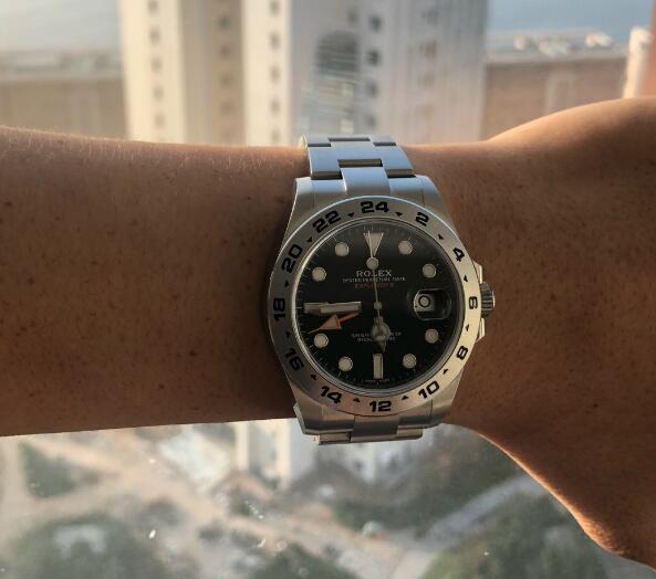 The Rolex Explorer II will fit men well at any occasion.